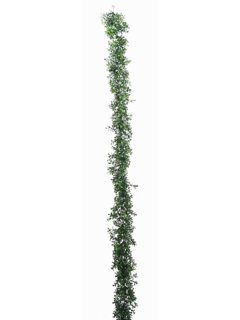 9ft Boxwood Garland w/ 760 Green Tips 2024 Christmas Collection - Larksilk