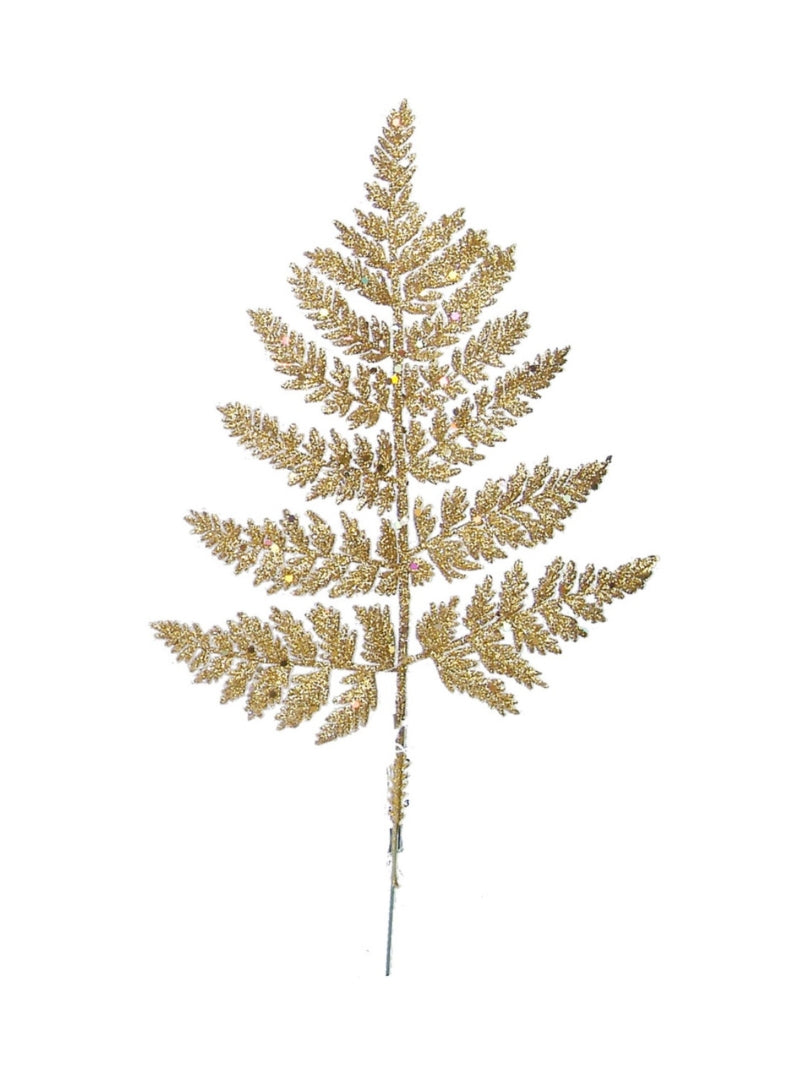 14" GLITTER LEATHER FERN 2024 Christmas Collection - Larksilk