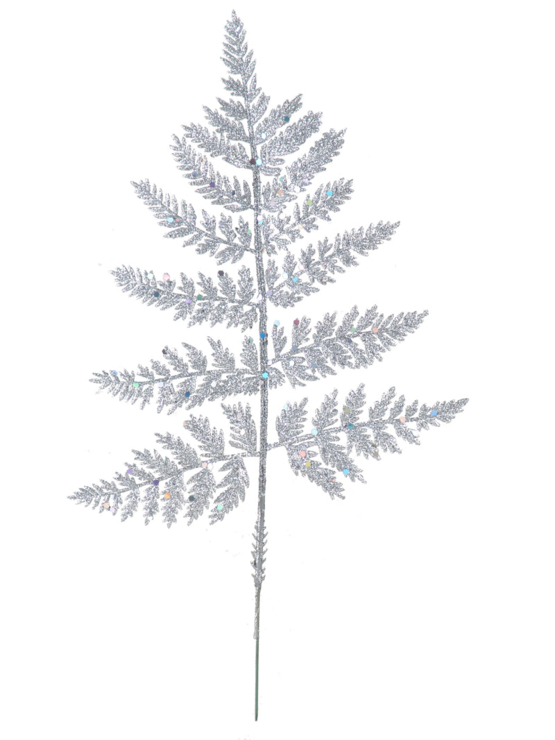 14" GLITTER LEATHER FERN 2024 Christmas Collection - Larksilk