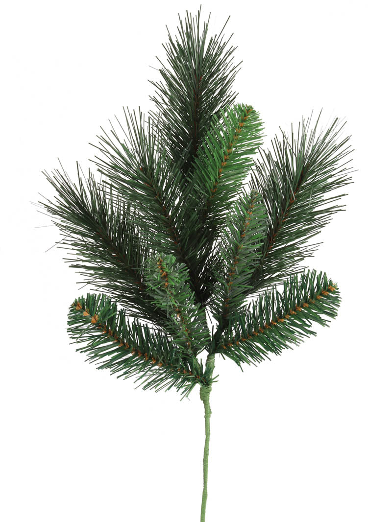19" DELUXE EVERGREEN PINE SPRAY 9TIPS 2024 Christmas Collection - Larksilk