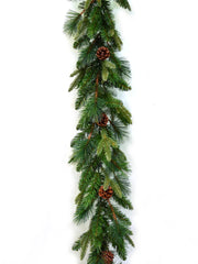 Angel Pine Garland with Pine Cones with 228 Green Tips - 9'x12" 2024 Christmas Collection - Larksilk