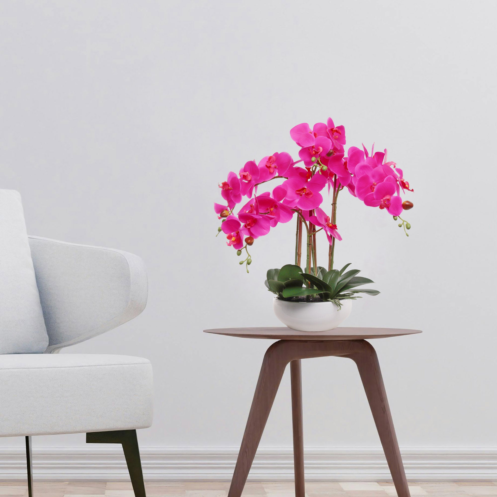 20" Fuchsia Phalaenopsis Orchid – Stunning Artificial Flowers - Larksilk