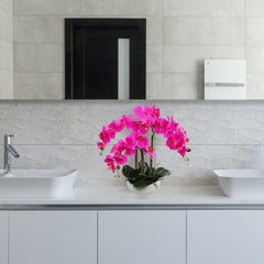 20" Fuchsia Phalaenopsis Orchid – Stunning Artificial Flowers - Larksilk