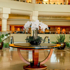 20" White Phalaenopsis Orchid - Lifelike Flower Arrangement - Larksilk