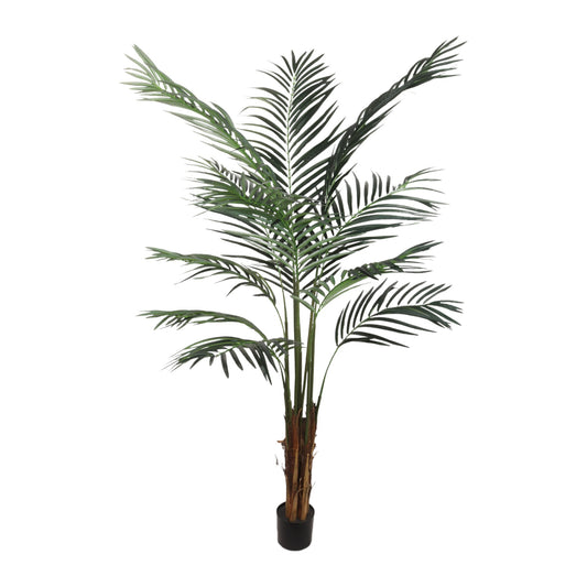 5ft Areca Palm Tree In Black Pot W/ 372 Silk Leaves