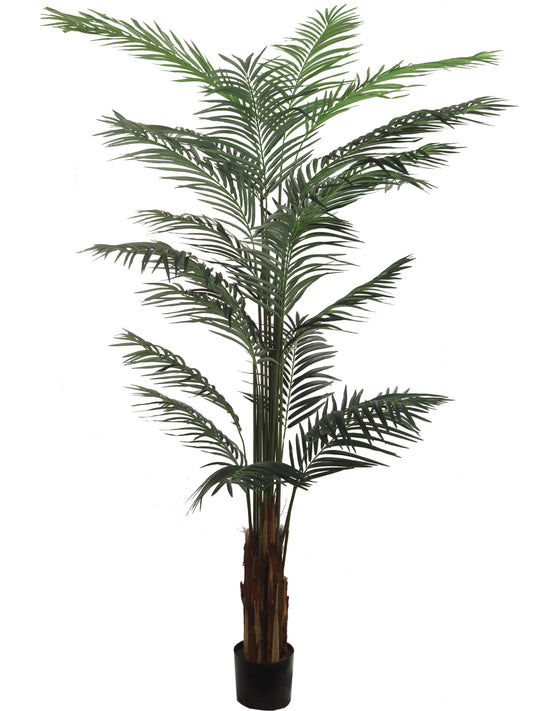 8ft Areca Palm Tree in Black Pot w/ 837 Silk Leaves