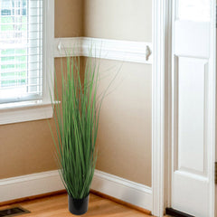 Decorative 3-Foot Tall Artificial Grass in Stylish Pot - Realistic Faux Greenery for Indoor & Outdoor Decor - Larksilk