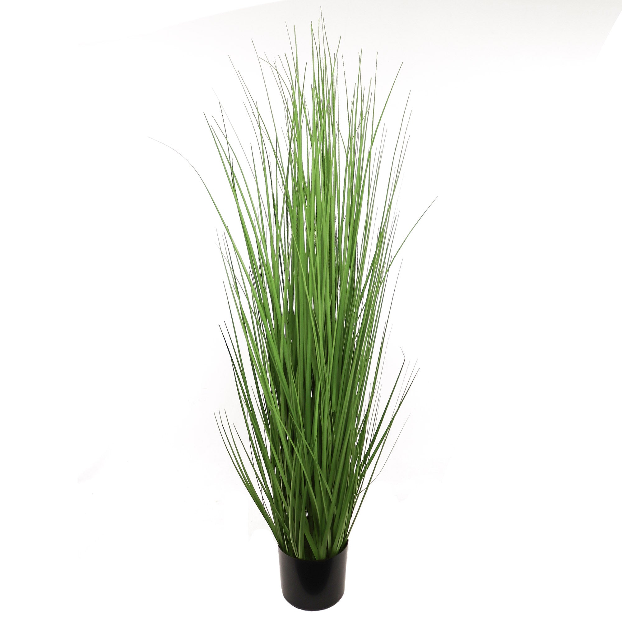 4-Foot Lush Green Artificial Grass Plant - Decorative Faux Greenery in Pot, Ideal for Indoor/Outdoor Home Decor - Larksilk