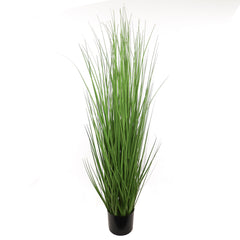 4-Foot Lush Green Artificial Grass Plant - Decorative Faux Greenery in Pot, Ideal for Indoor/Outdoor Home Decor - Larksilk