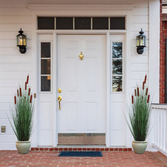 Lush 4-Foot Tall Artificial Cattail Grass - Faux Greenery in 8-Inch Decorative Pot, Ideal for Indoor/Outdoor Home or Office Decor - Larksilk