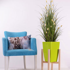 Lush 48" Artificial Grass Bush with Lifelike Buds - Faux Greenery for Indoor/Outdoor Decor, Ideal for Home and Garden - Larksilk