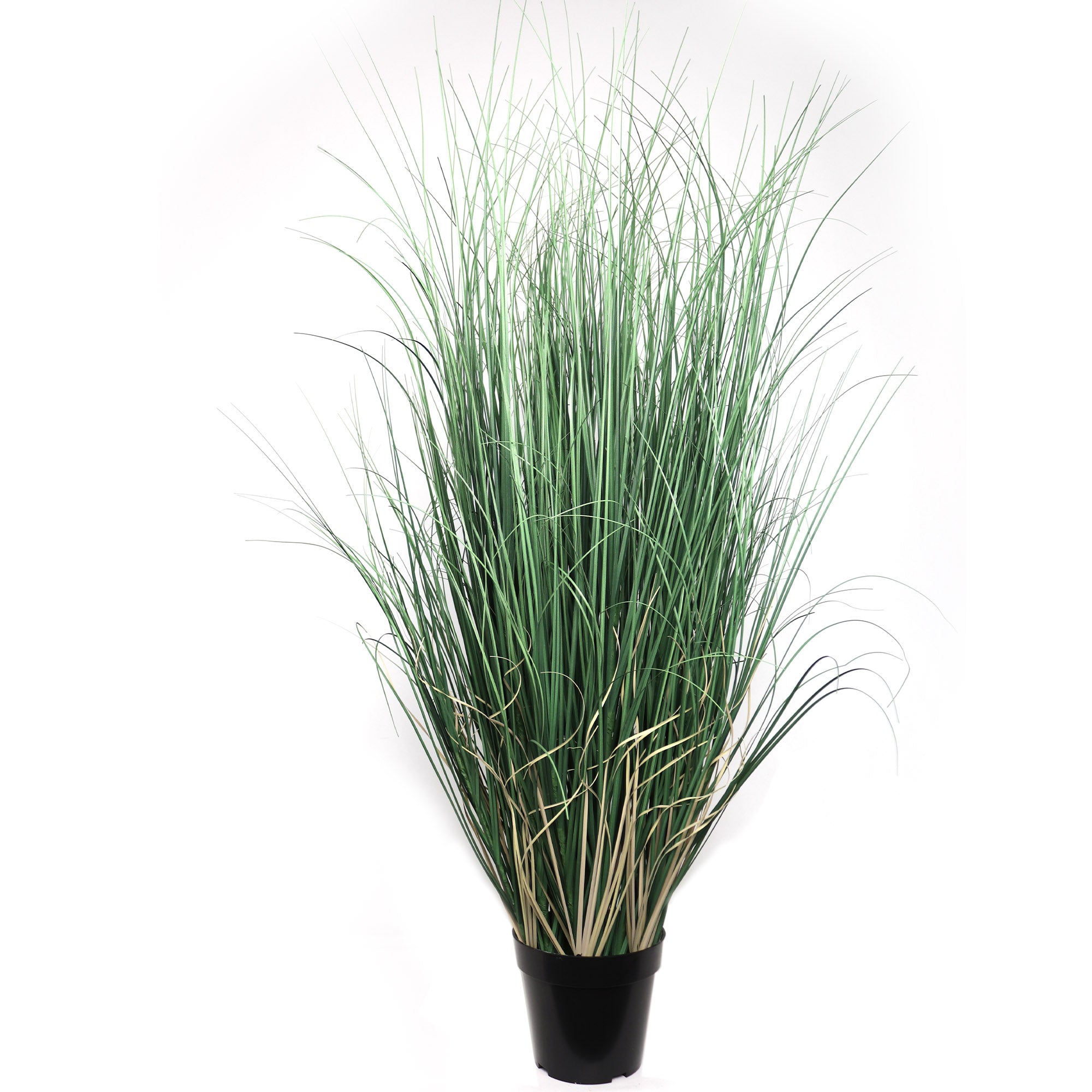 4-Foot Lifelike Curly Grass Plant - Elegant Artificial Greenery in Decorative Pot, Ideal for Indoor Home Decor - Larksilk