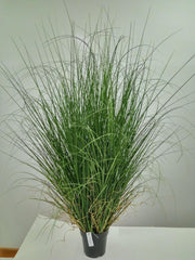 4-Foot Lifelike Curly Grass Plant - Elegant Artificial Greenery in Decorative Pot, Ideal for Indoor Home Decor - Larksilk