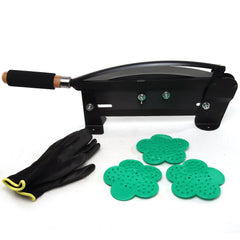 Fresh Flower Stem Cutter with Gloves - 14-Inch Heavy-Duty Blade, Table-Mountable Floral Tool with Safety Latch - Professional-Grade Cutter for Florists, Gardening, and Flower Arrangements - Larksilk