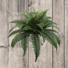 Boston Fern Plant with 49 Silk Fronds - 34" Wide - Larksilk