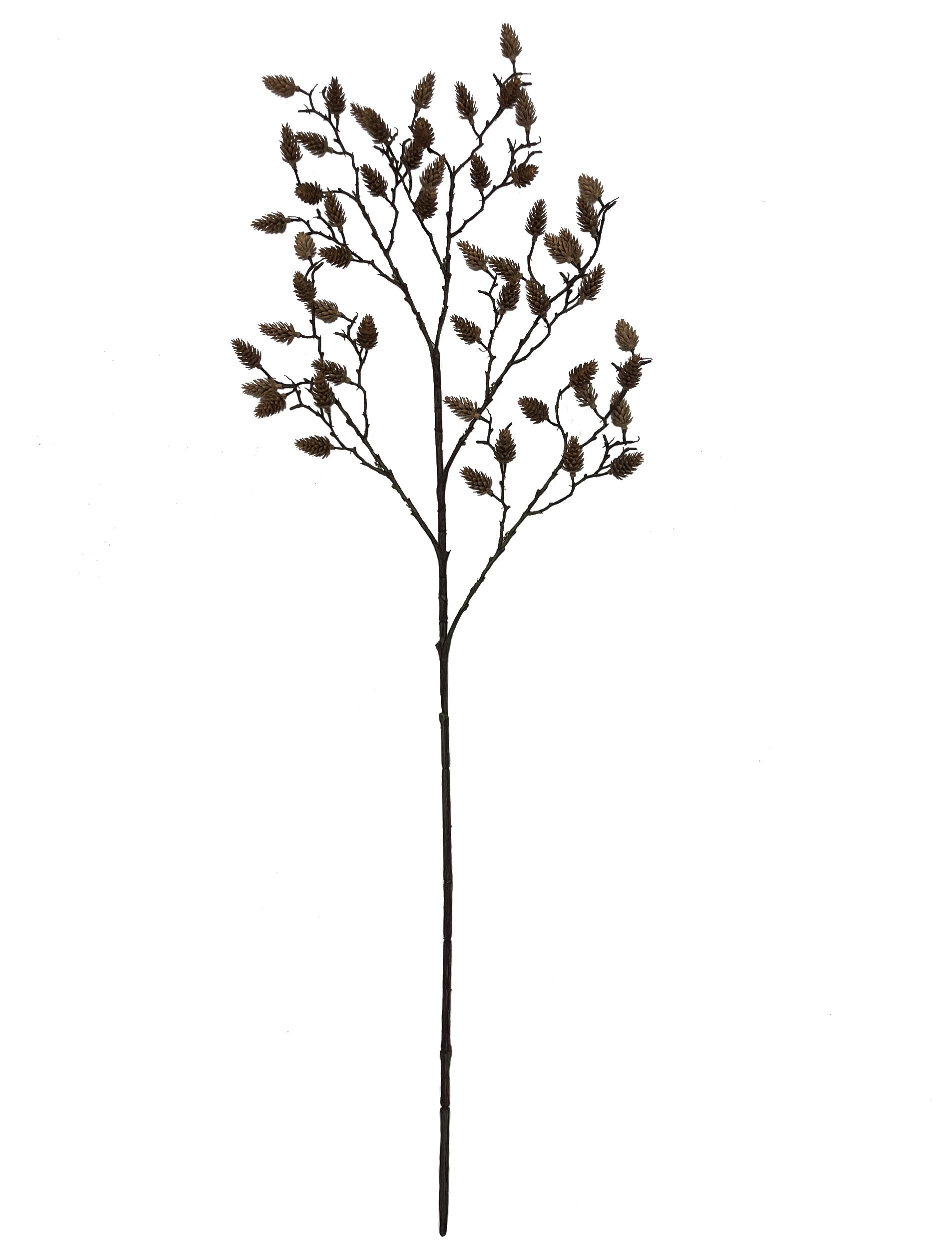 2PC Artificial 35" Pinecone Spray – Rustic Decorative Stem - Larksilk