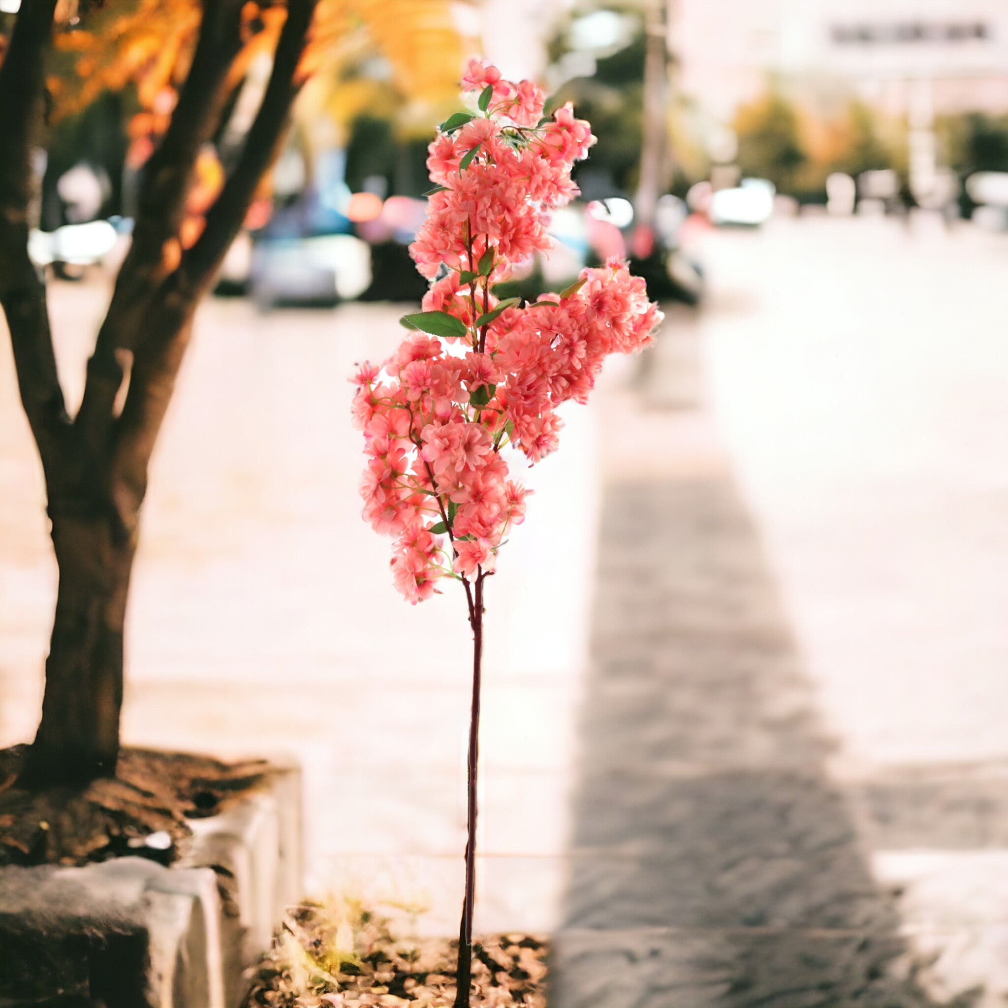 Cherry Blossom Branch Spray - 30" - Larksilk