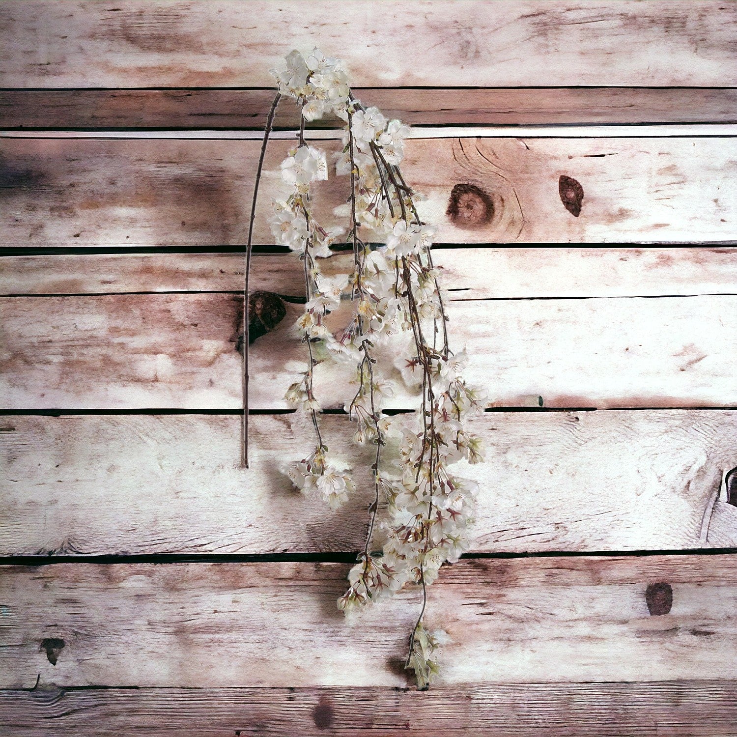 Hanging Cherry Blossom Branch Spray - 60" - Larksilk