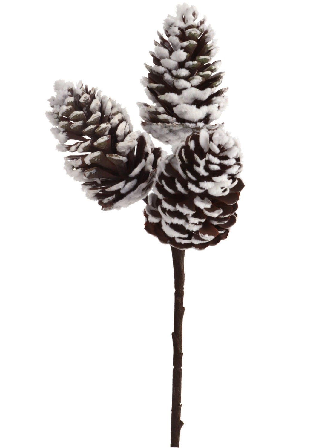 10" SNOW PINE CONE X3 - WHITE 2024 Christmas Collection - Larksilk