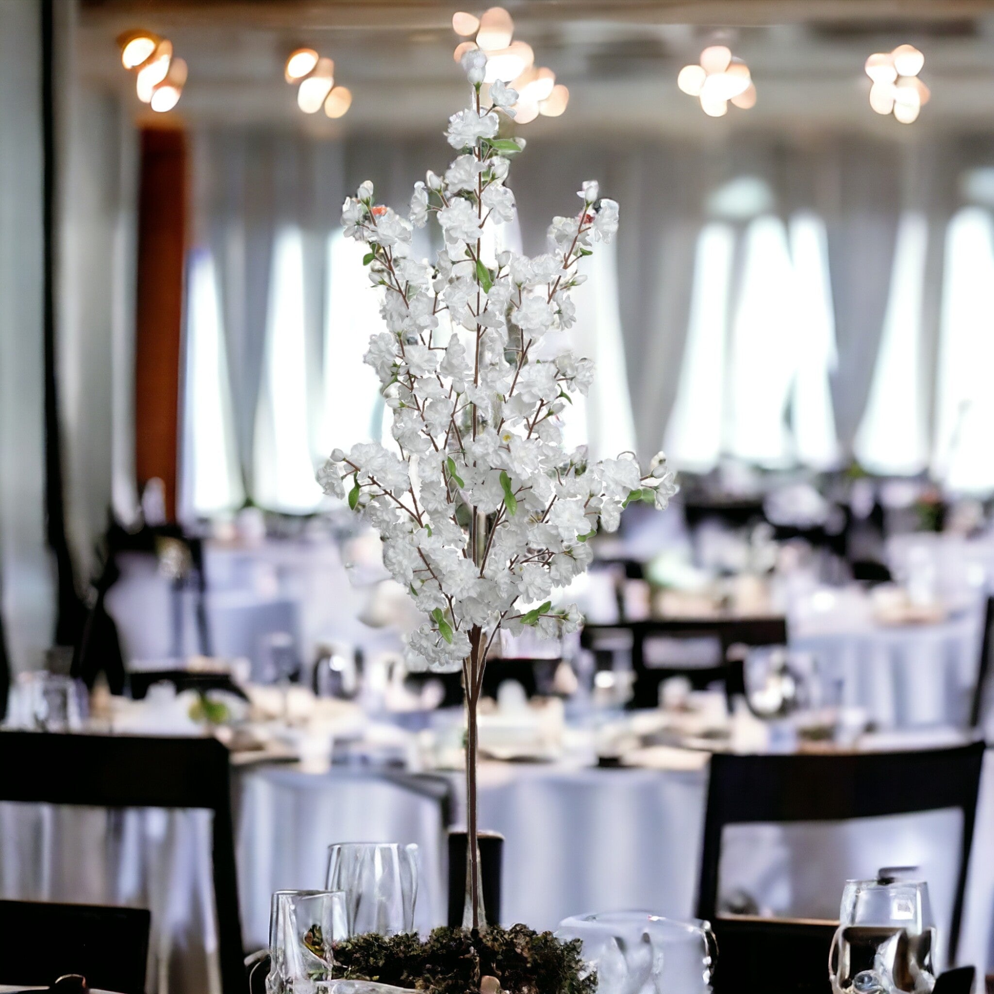 Cherry Blossom Branch Spray - 52" - Larksilk