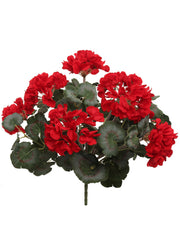 18" Deluxe Geranium Bush w/ 7 Head - UV Rated - Larksilk