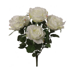 Rose Bush w/ 7 Silk Blooms - 20" - Larksilk