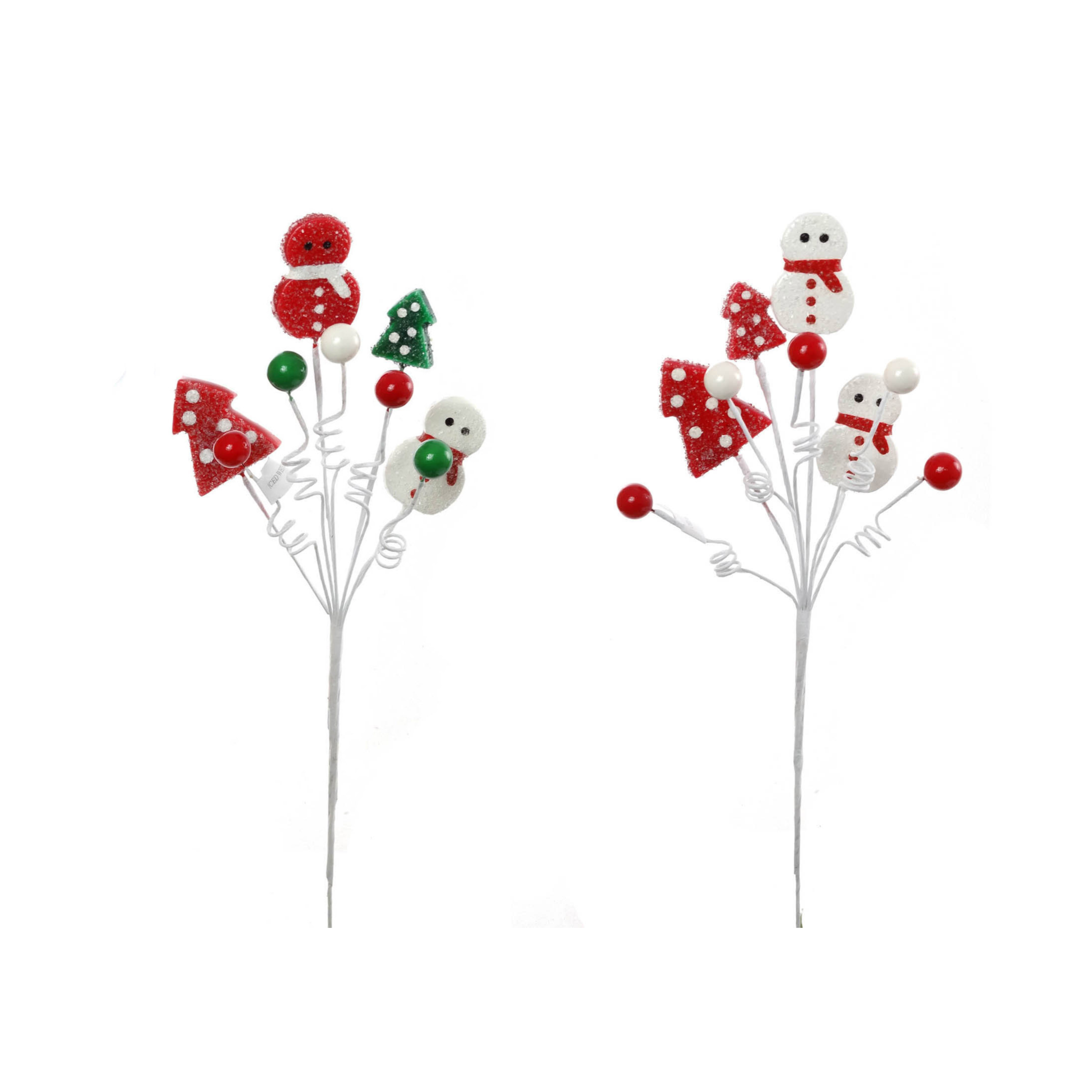 15" Snowman Spray with Berries & Trees 2024 Christmas Collection - Larksilk