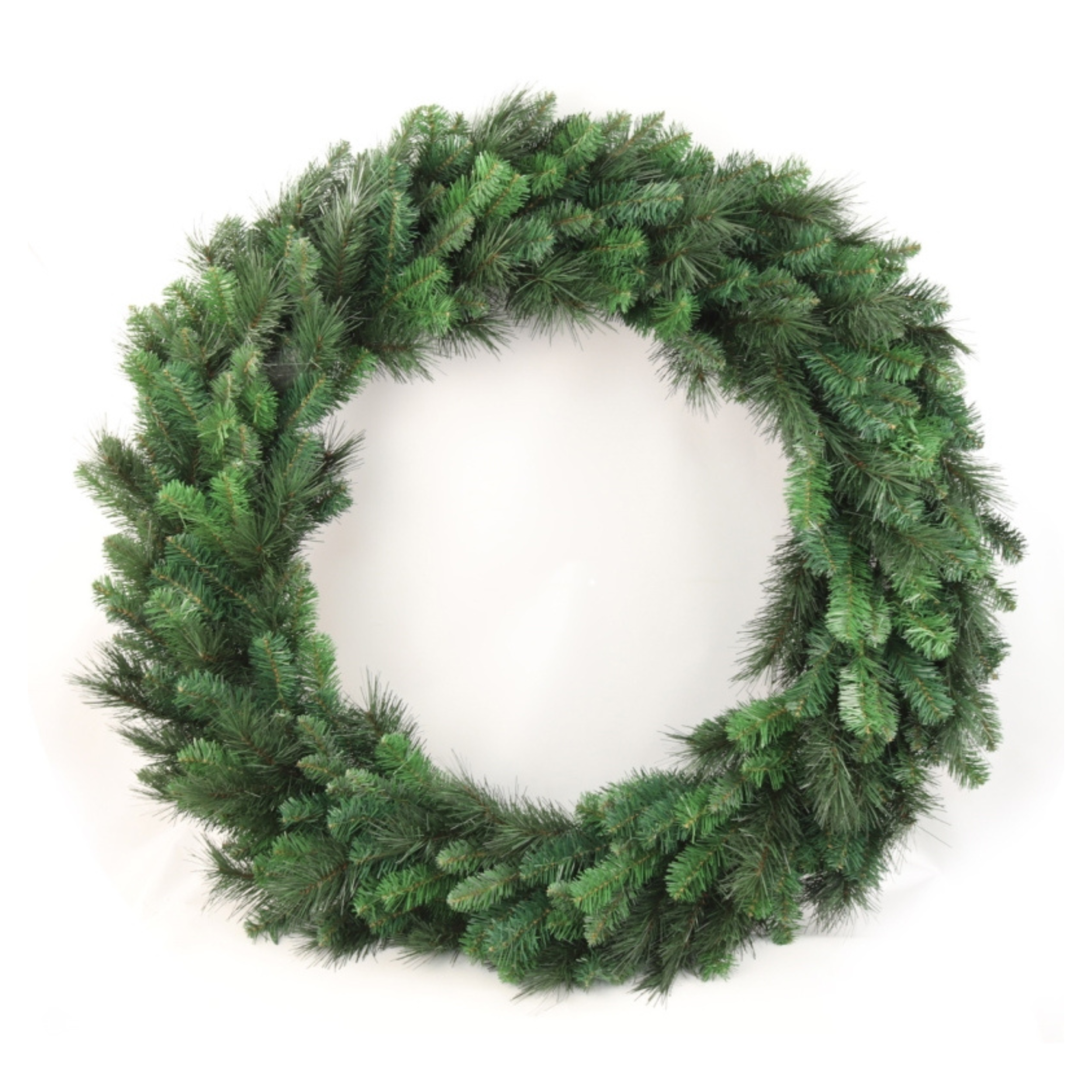 48" Deluxe Evergreen Wreath - 360 Green Tips 2024 Christmas Collection - Larksilk