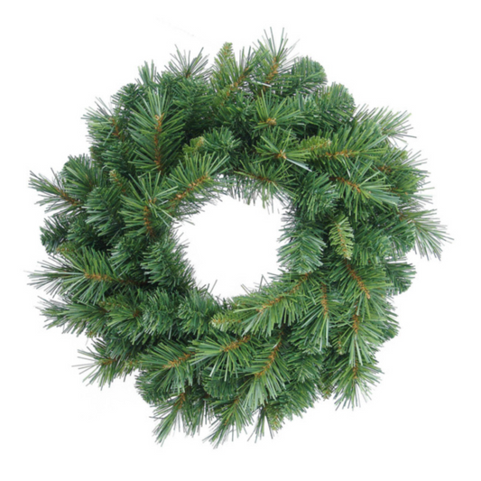 24" Glacier Pine Wreath - 150 Green Tips
