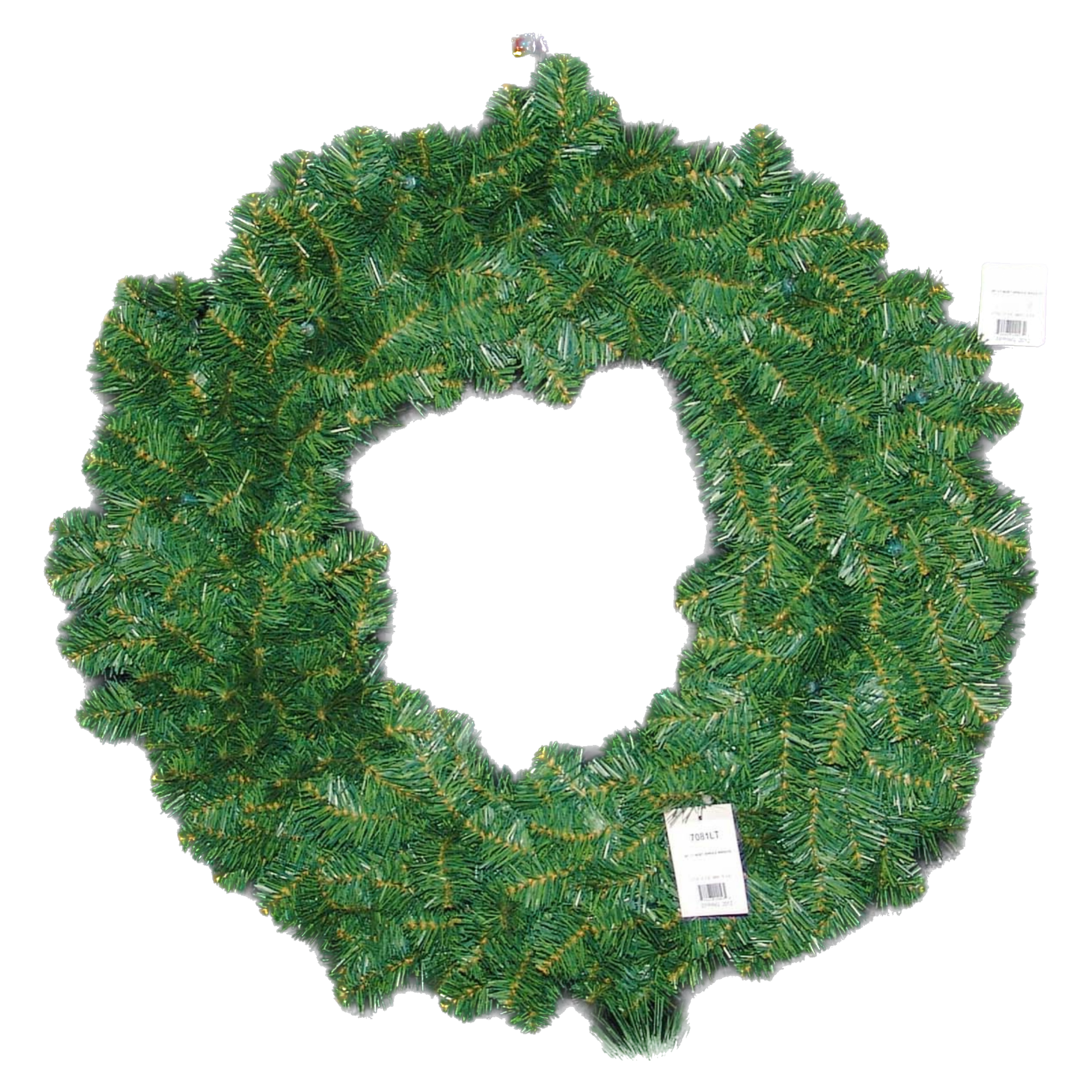 30" Northern Spruce Christmas Wreath with 300 Green Tips - 50 LED Lights 2024 Christmas Collection - Larksilk