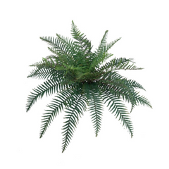 River Mixed Fern Plant w/ 30 Silk Fronds - 38" Wide - Larksilk