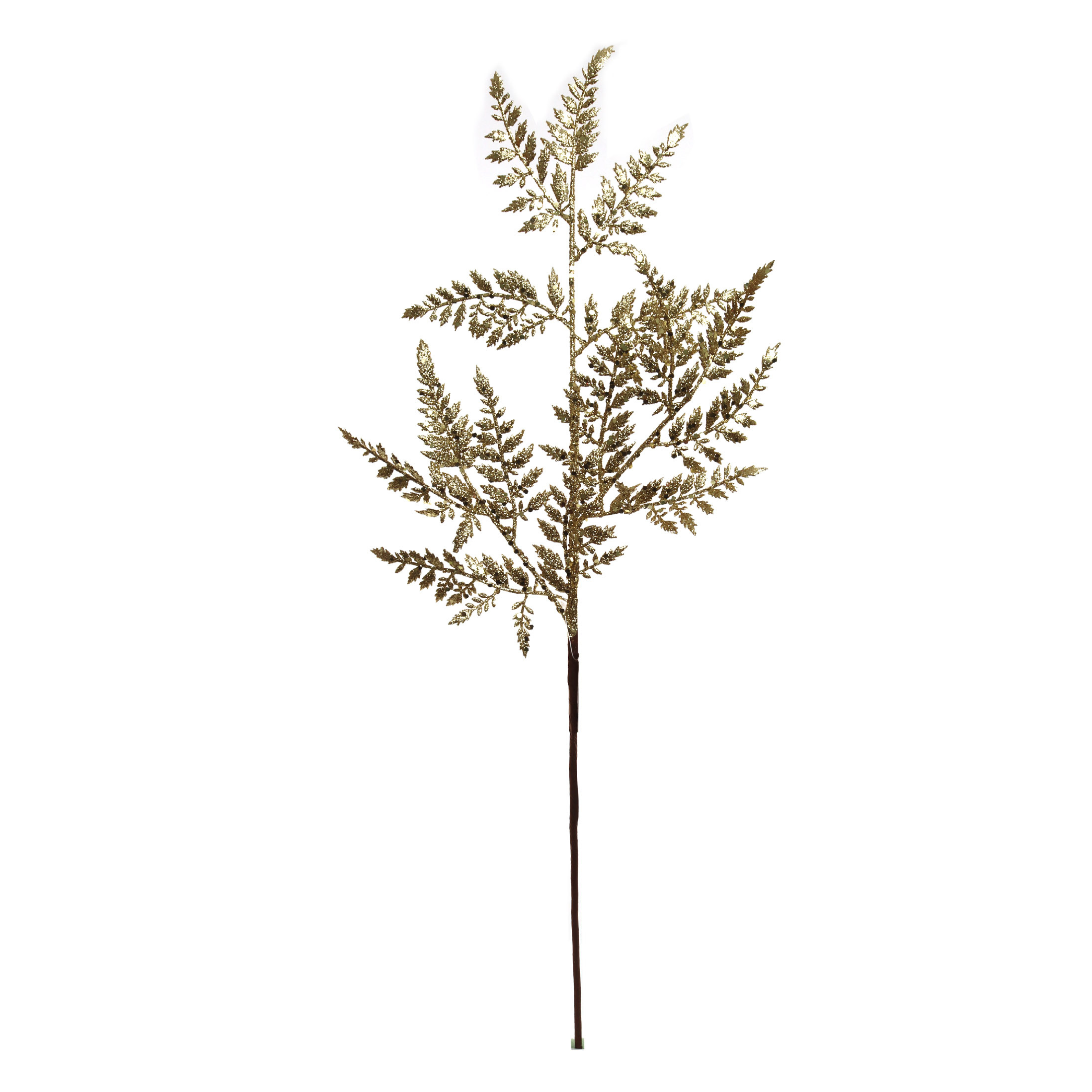 25" Glitter Leatherleaf Spray 2024 Christmas Collection - Larksilk