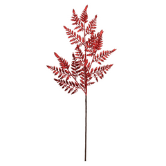 25" Glitter Leatherleaf Spray 2024 Christmas Collection - Larksilk