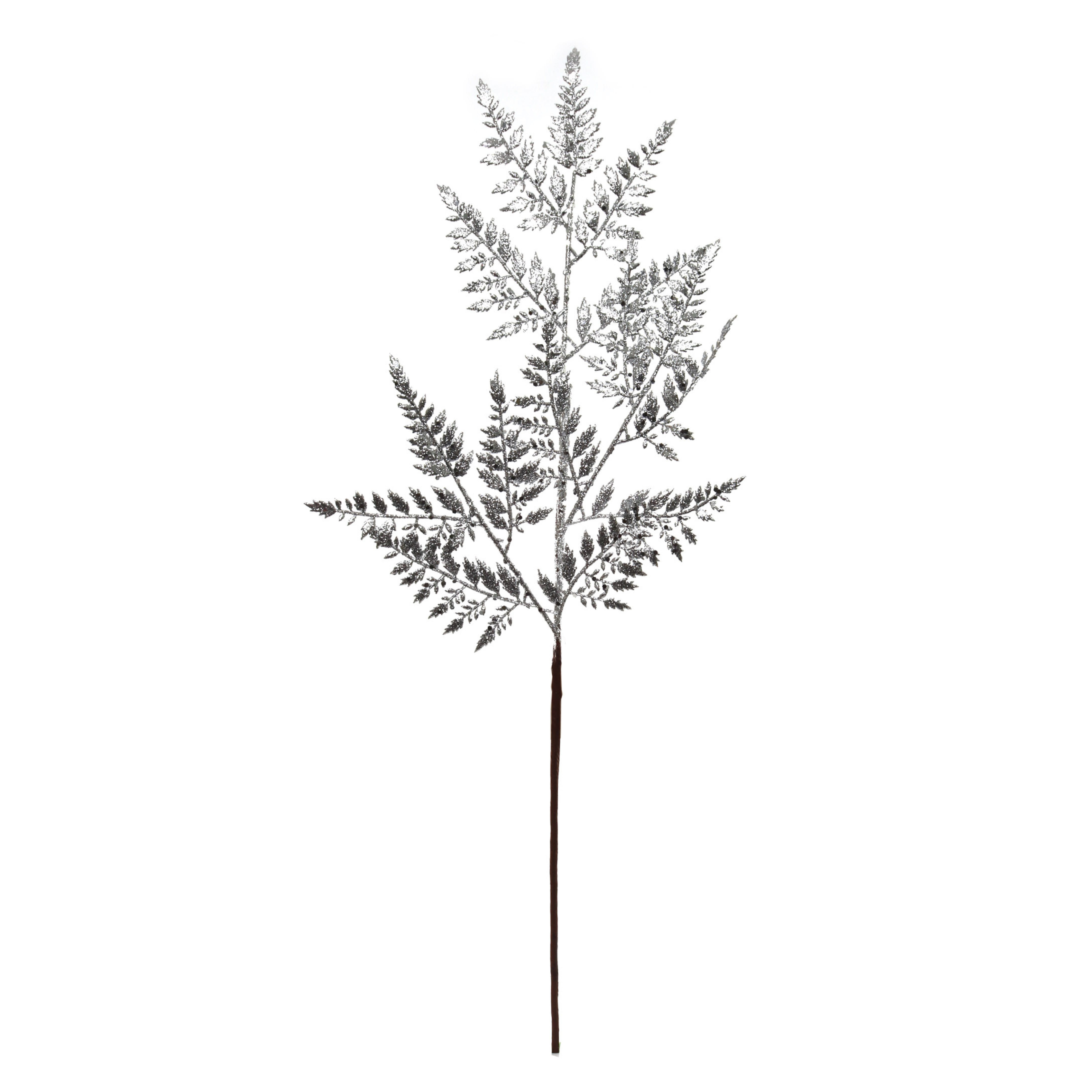 25" Glitter Leatherleaf Spray 2024 Christmas Collection - Larksilk