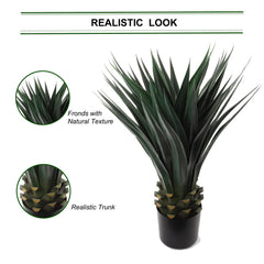 36" AGAVE W/50 LVS IN POT - Larksilk
