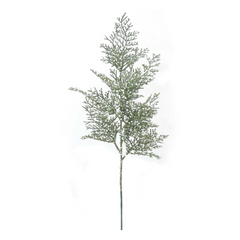 18" Frosted Glitter Cedar Spray 2024 Christmas Collection - Larksilk