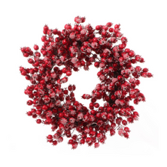 20" Iced Hawthorn Berry Wreath