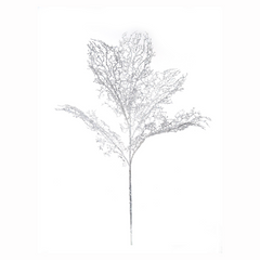 30" Glitter Coral Fern Spray - Larksilk