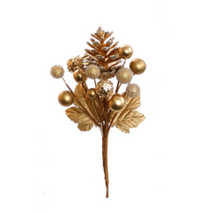 Xmas Pick with Pine Cone & Berries 2024 Christmas Collection - Larksilk