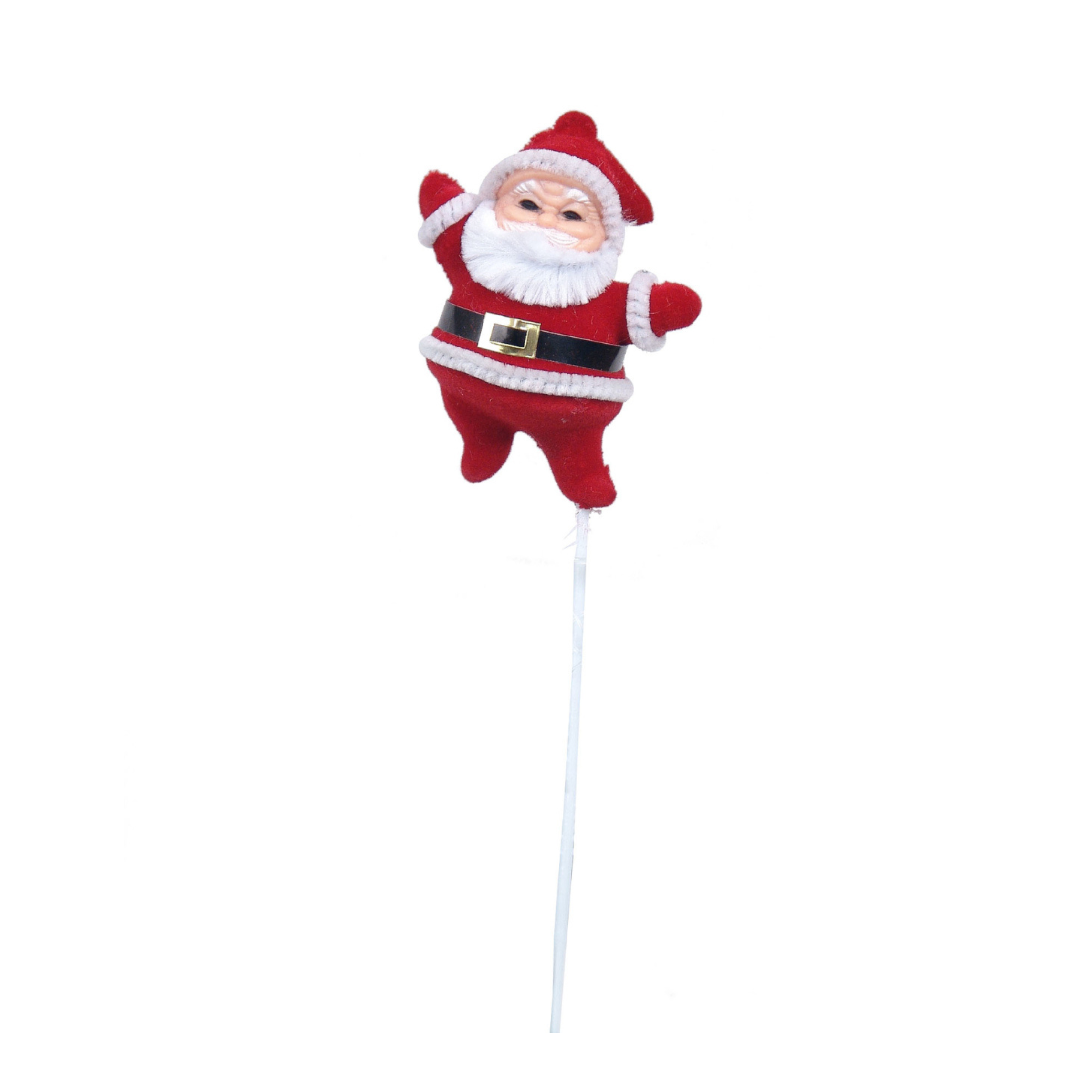 3.25" Flocked Santa Pick 2024 Christmas Collection - Larksilk