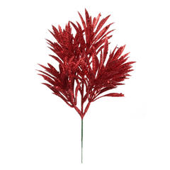 10" Glitter Grass Pick 2024 Christmas Collection - Larksilk