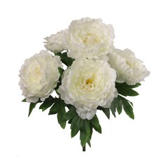 Peony Bush w/ 5 Silk Blooms - 20" - Larksilk
