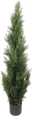 48" Artificial Cedar Tree Topiary | 2-Pack | Lifelike Faux Cedar Trees | Indoor-Outdoor Decor | Home & Office Greenery | Best Deals