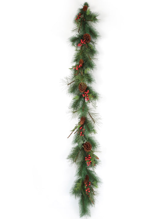 6'MIX PINE/BRY/ GARLAND 2024 Christmas Collection - Larksilk