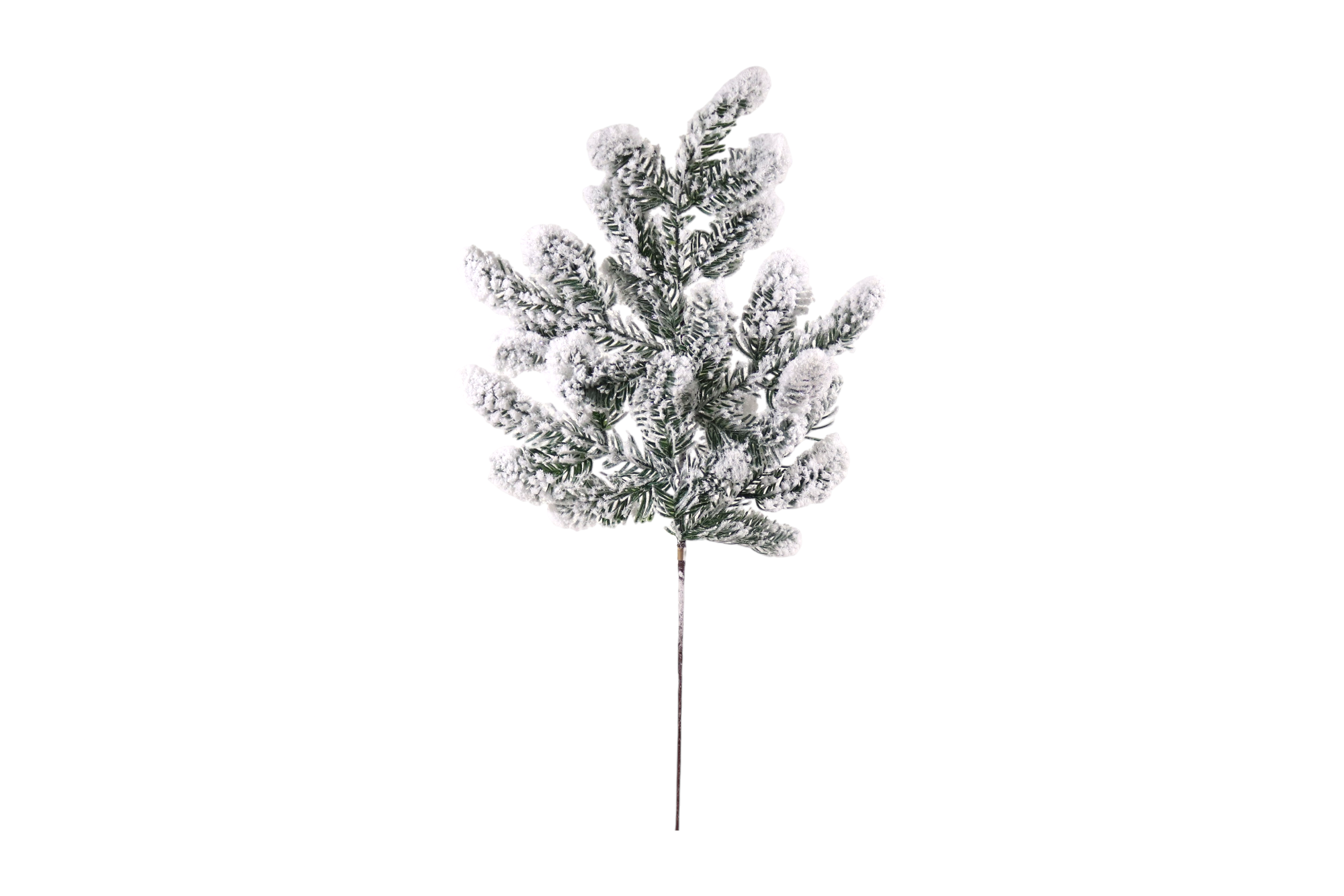 27" Snow Noble Fir Spray x5 – Artificial Holiday Décor Fir Stems, Faux Pine Branches for Christmas, Home & Event Decoration, Set of 4 - Larksilk