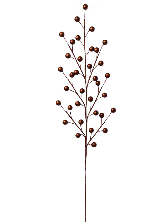 Larksilk 19" Metallic Berry Spray, Artificial Shimmering Berry Branch for Christmas Tree, Wreaths, Garlands, Holiday Floral Arrangements & Festive Home Decor