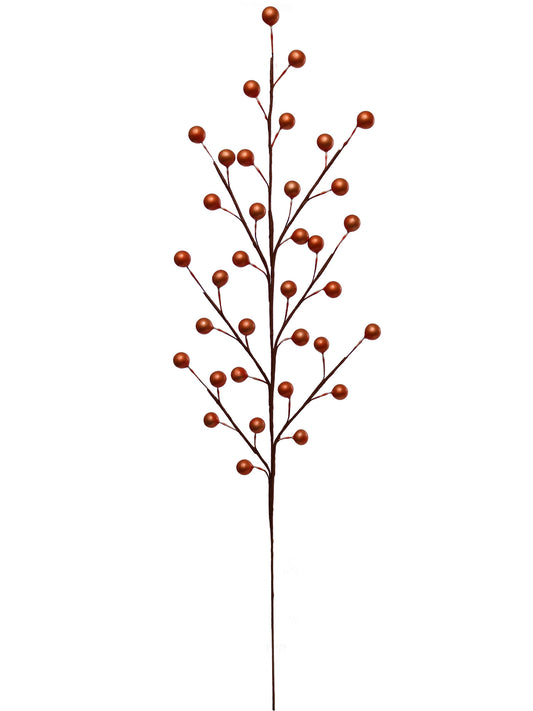Larksilk 19" Metallic Berry Spray, Shimmering Artificial Berry Branch for Christmas Tree, Wreaths, Garlands, Floral Arrangements & Holiday Home Decor