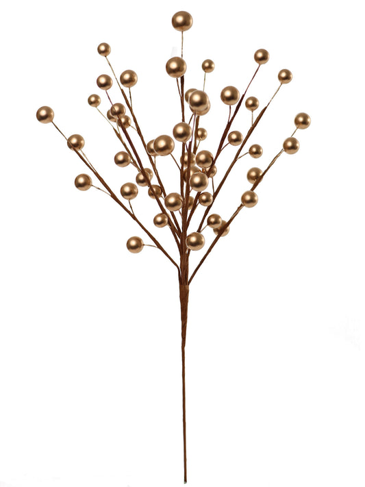Larksilk Crackle Ball Glitter Holly Pick, Sparkling Artificial Holly Branch for Christmas Tree, Wreaths, Garlands, Holiday Floral Arrangements & Festive Home Decor