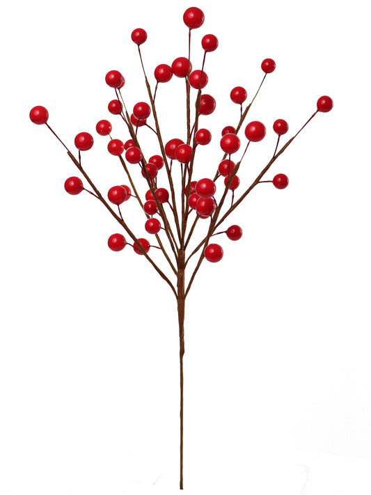 Larksilk 13.8" Mixed Berry Spray, Artificial Berry Branch for Christmas Tree, Wreaths, Garlands, Floral Arrangements & Holiday Home Decor