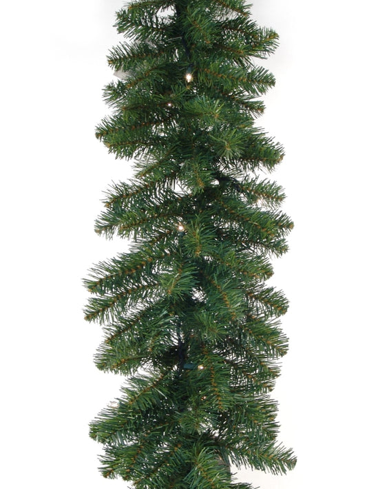 Northern Spruce Garland with 280 Green Tips - 50 LED Lights - 9'x14"